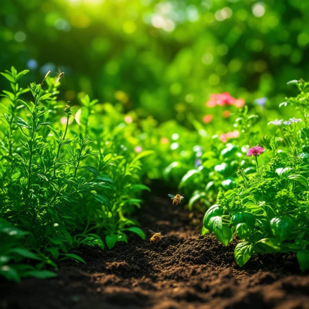 Horta saudável graças ao uso de adubos orgânicos caseiros.