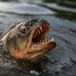 Piranha com dentes afiados