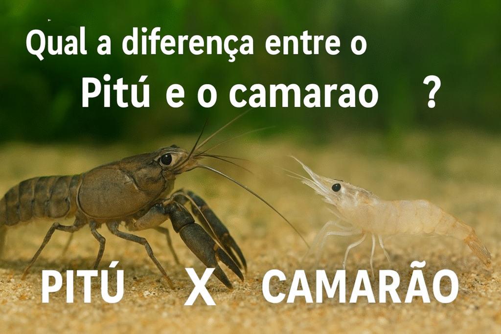 diferença entre o Pitú e o camarão